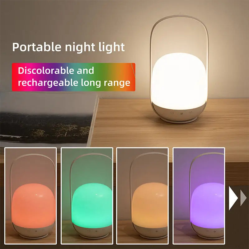 Portable LED Night Light with 16 Colors 4 Dimming Modes and Remote Control - Home & Garden > Lighting > Night Lights &