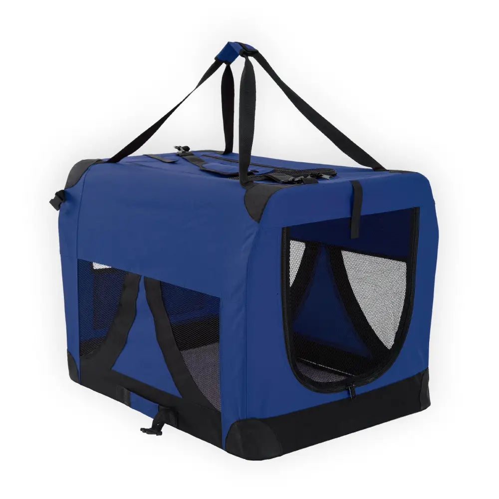 Portable Soft Dog Cage Crate Carrier L BLUE - Pet Care > Dog Supplies > Dog Playpens & Gates