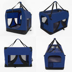 Portable Soft Dog Cage Crate Carrier L BLUE - Pet Care > Dog Supplies > Dog Playpens & Gates