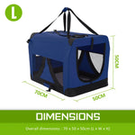 Portable Soft Dog Cage Crate Carrier L BLUE - Pet Care > Dog Supplies > Dog Playpens & Gates