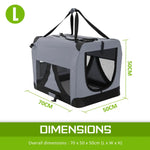 Portable Soft Dog Cage Crate Carrier L GREY - Pet Care > Dog Supplies > Dog Playpens & Gates