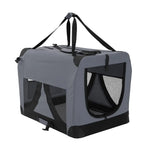 Portable Soft Dog Cage Crate Carrier L GREY - Pet Care > Dog Supplies > Dog Playpens & Gates