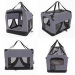 Portable Soft Dog Cage Crate Carrier L GREY - Pet Care > Dog Supplies > Dog Playpens & Gates