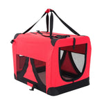 Portable Soft Dog Cage Crate Carrier L RED - Pet Care > Dog Supplies > Dog Playpens & Gates