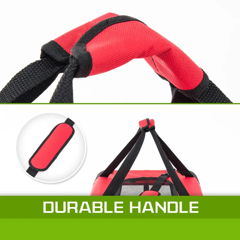 Portable Soft Dog Cage Crate Carrier L RED - Pet Care > Dog Supplies > Dog Playpens & Gates
