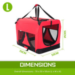 Portable Soft Dog Cage Crate Carrier L RED - Pet Care > Dog Supplies > Dog Playpens & Gates
