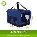 Portable Soft Dog Cage Crate Carrier XL BLUE - Pet Care > Dog Supplies > Dog Playpens & Gates