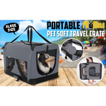 Portable Soft Dog Cage Crate Carrier XL GREY - Pet Care > Dog Supplies > Dog Playpens & Gates
