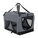 Portable Soft Dog Cage Crate Carrier XL GREY - Pet Care > Dog Supplies > Dog Playpens & Gates