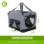 Portable Soft Dog Cage Crate Carrier XL GREY - Pet Care > Dog Supplies > Dog Playpens & Gates