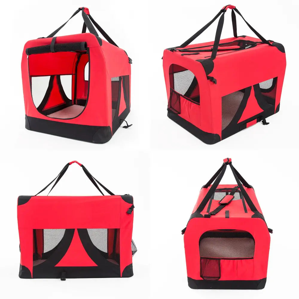 Portable Soft Dog Cage Crate Carrier XL RED - Pet Care > Dog Supplies > Dog Playpens & Gates