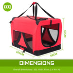 Portable Soft Dog Cage Crate Carrier XXXL RED - Pet Care > Dog Supplies > Dog Playpens & Gates