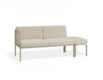 Portella 2 Seater Outdoor Sofa Config E - Beige - Beige + End Cushion - Without teak top - white background