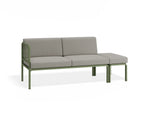 Portella 2 Seater Outdoor Sofa Config E - Sage - Light Grey - Without teak top - white background