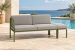 Portella 2 Seater Outdoor Sofa Config E - Sage - poolside lifestyle