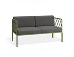 Portella 2 Seater Outdoor Sofa - Sage - Dark Grey - white background