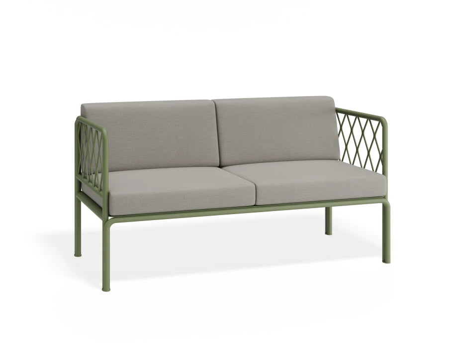Portella 2 Seater Outdoor Sofa - Sage - Light Grey - white background