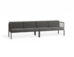Portella 4 Seater Outdoor Sofa - Charcoal - Dark Grey - white background