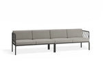 Portella 4 Seater Outdoor Sofa - Charcoal - Light Grey - white background