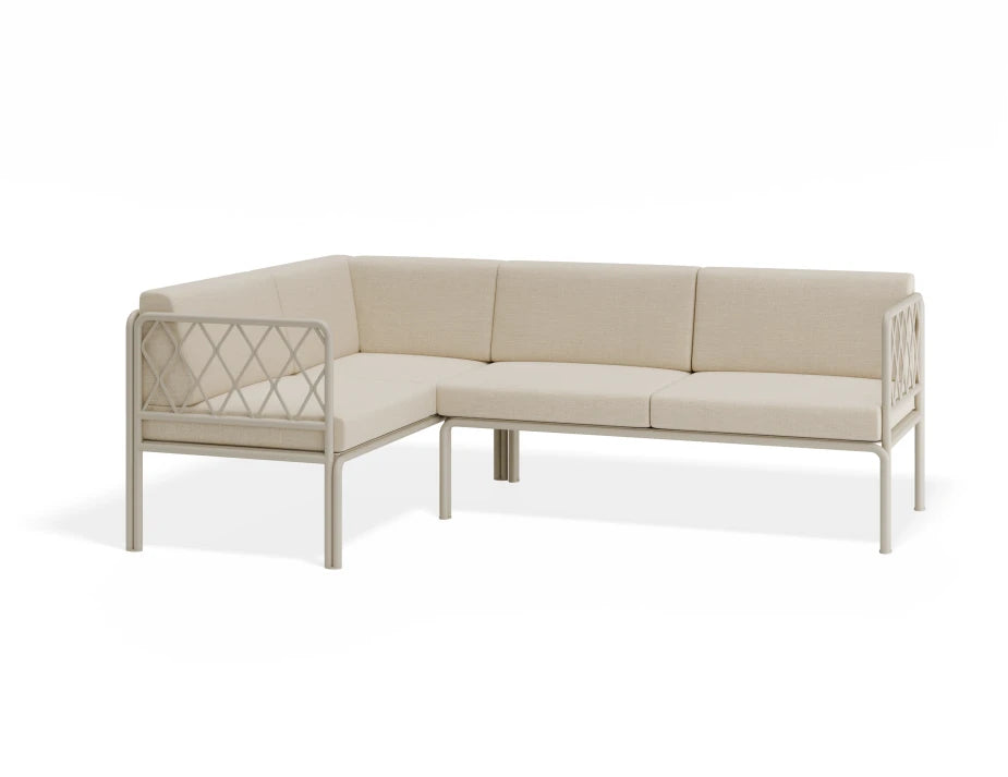 Portella Modular Outdoor Sofa Config A - Beige - Beige - white background