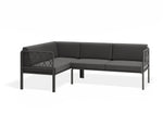 Portella Modular Outdoor Sofa Config A - Charcoal - Dark Grey - white background