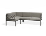 Portella Modular Outdoor Sofa Config A - Charcoal - Light Grey - white background