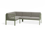 Portella Modular Outdoor Sofa Config A - Sage - Light Grey - white background