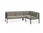 Portella Modular Outdoor Sofa Config B - Charcoal - Light Grey - white background