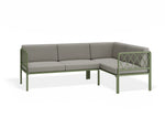Portella Modular Outdoor Sofa Config B - Sage - Light Grey - white background