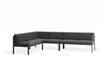 Portella Modular Outdoor Sofa Config C - Charcoal - Dark Grey - white background