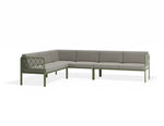 Portella Modular Outdoor Sofa Config C - Sage - Light Grey - white background
