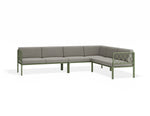 Portella Modular Outdoor Sofa Config D - Sage - Light Grey - white background