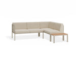 Portella Modular Outdoor Sofa Config G - Beige - Beige - With teak top - white background