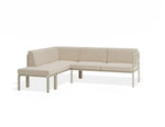 Portella Modular Outdoor Sofa Config H - Beige - Beige - Without teak top - white background