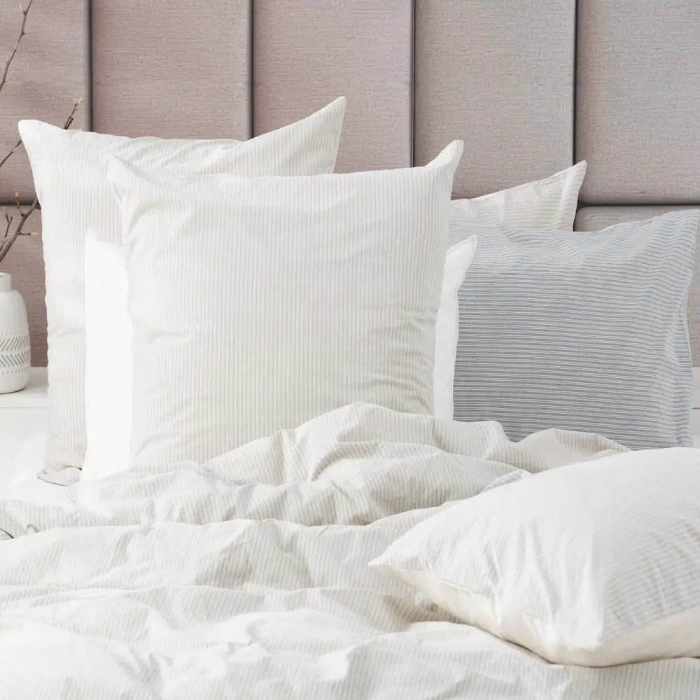 Portifino Yarn Dyed Vintage Washed Cotton Moon Mist European Pillowcase by Renee Taylor - Home & Garden > Bedding >