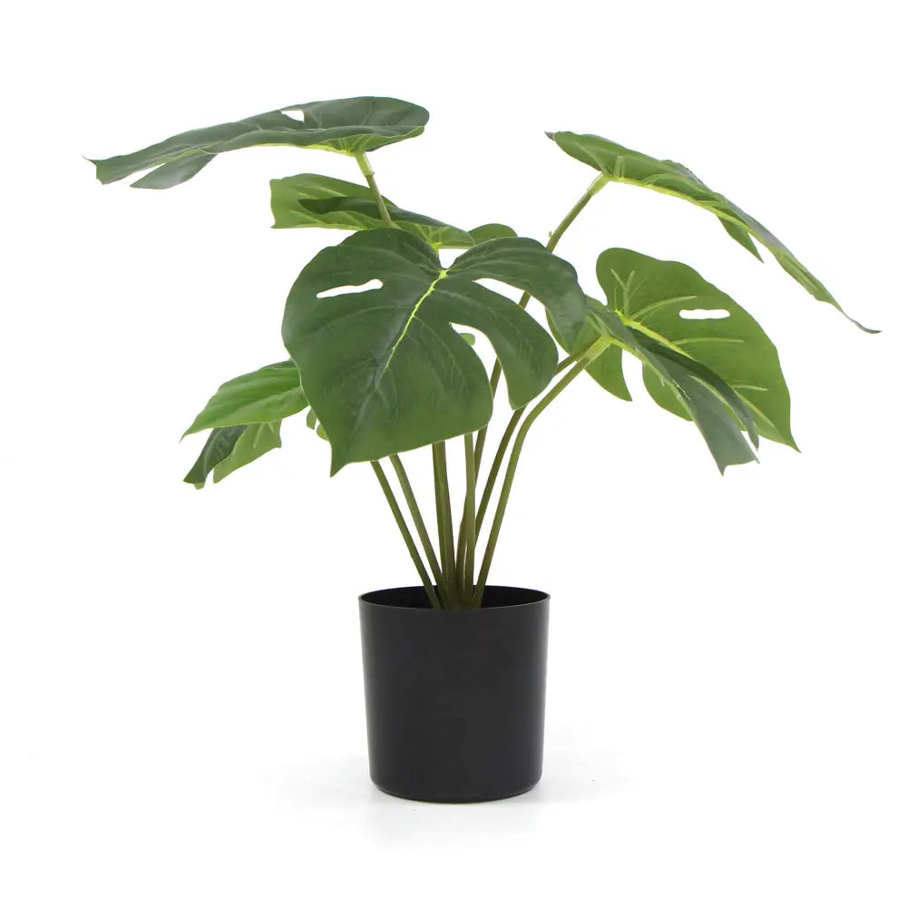 Potted Artificial Split Philodendron Plant With Real Touch Leaves 35cm - Home & Garden > Artificial Plants