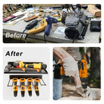 Power Tool Organizer Drill Holder Wall Mount Garage Storage Shelves Rack Wall Storage Organizer Set - Home & Garden >