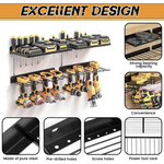 Power Tool Organizer Drill Holder Wall Mount Garage Storage Shelves Rack Wall Storage Organizer Set - Home & Garden >