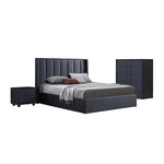 Prado 4pc Fabric Gas Lift Queen Bedroom Suite - Furniture > Bedroom > Beds & Bed Frames