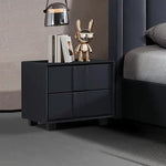 Prado Bedside Table MDF Construction Fabric Upholstery Iron Feet - Furniture > Bedroom > Bedside Tables