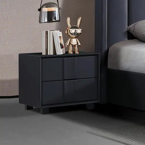 Prado Bedside Table MDF Construction Fabric Upholstery Iron Feet - Furniture > Bedroom > Bedside Tables