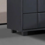 Prado Bedside Table MDF Construction Fabric Upholstery Iron Feet - Furniture > Bedroom > Bedside Tables