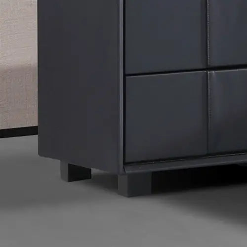 Prado Bedside Table MDF Construction Fabric Upholstery Iron Feet - Furniture > Bedroom > Bedside Tables