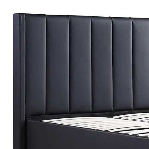 Prado Gas Lift Queen Bed Frame Non-woven Fabric MDF KD Slats - Furniture > Bedroom > Beds & Bed Frames