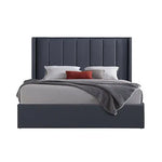 Prado Gas Lift Queen Bed Frame Non-woven Fabric MDF KD Slats - Furniture > Bedroom > Beds & Bed Frames