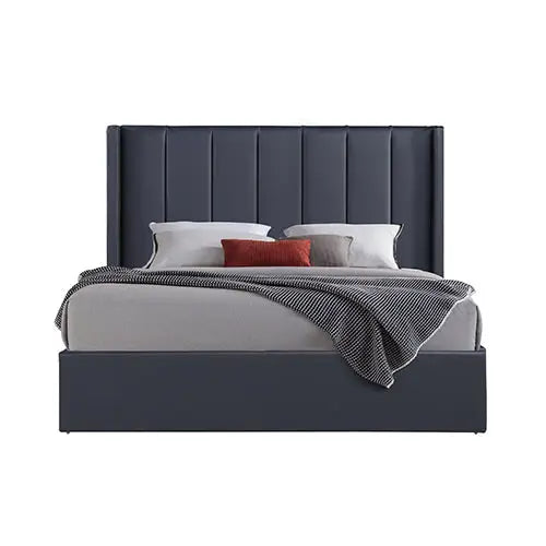 Prado Gas Lift Queen Bed Frame Non-woven Fabric MDF KD Slats - Furniture > Bedroom > Beds & Bed Frames
