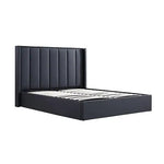 Prado Gas Lift Queen Bed Frame Non-woven Fabric MDF KD Slats - Furniture > Bedroom > Beds & Bed Frames