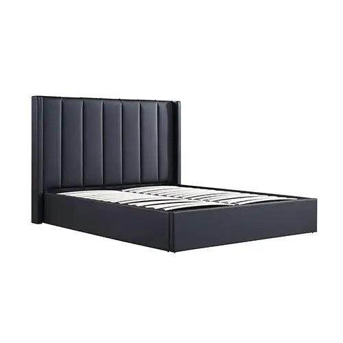 Prado Gas Lift Queen Bed Frame Non-woven Fabric MDF KD Slats - Furniture > Bedroom > Beds & Bed Frames