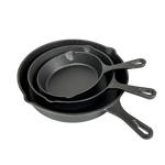 Pre Seasoned Cast Iron Skillet Fry Pan Set 3 Pcs Frying Pan Set - Home & Garden > Kitchenware