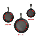 Pre Seasoned Cast Iron Skillet Fry Pan Set 3 Pcs Frying Pan Set - Home & Garden > Kitchenware
